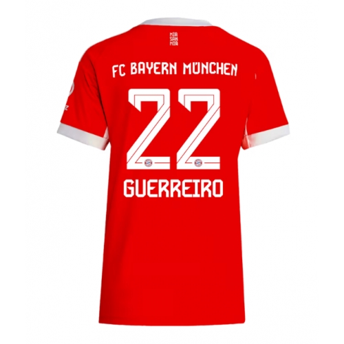 Billige Fotballdrakt Bayern Munich Raphael Guerreiro #22 Replika Hjemmedrakt Dame 2025-26 Kortermet Billige Fotballdrakt Bayern Munich Raphael Guerreiro #22 Replika Hjemmedrakt Dame 2025-26 Kortermet